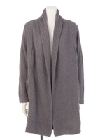 キルティングインナーロングカーディガン/モクグレー