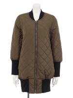 キルティングリブスリーブロングMA1ブルゾン/NVY