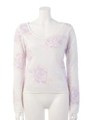 ジャカードフラワーknitTOP/L/GRY