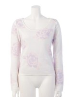 ジャカードフラワーknitTOP/L/GRY