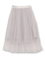 ミディアム丈チュールスカート/BEG