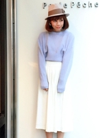 モヘヤショート丈ニット/グレー