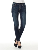 太ステッチ5ポケットスキニーPT/インディゴ