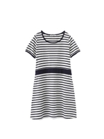 STRIPED COMBINATION DRESS/WHITE