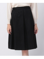 スエード調プリーツミディ丈スカート/ベージュ(052)