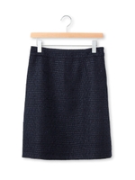 ラメツイードスカート/ブルー系(095)