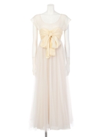 胸リボンマキシドレス/ホワイト