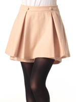 釦付きフレアーキュロット/キャメル