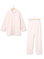 narue(ナルエー) 裏起毛スウィートドット 前開きナイティ/ベビーピンク(171)