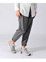 ウィンドウペンチェックテーパードパンツ/ダークグレー(213)