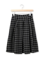 グラデーションチェックミディ丈スカート/ブラック(219)