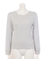 パーツとび袖レースニット/ライトグレー