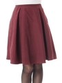 ピーチ起毛タックスカート/ワイン