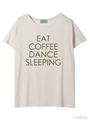 EAT ロゴTシャツ/オフホワイト