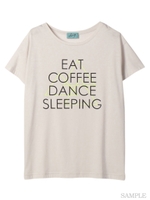 EAT ロゴTシャツ/オフホワイト