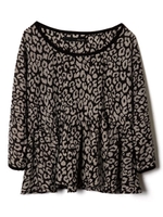 ZOE LEOPARD TOPS/GREEN