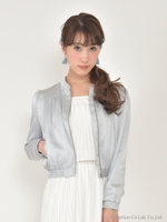 サテンブルゾン/オフホワイト