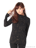【OUTLET】トゥインクルナイトスタープリントタートル/ブラック