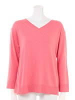 バックカシュクールＶニット【8color】/濃ピンク