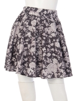 モノトーン花柄スカパン/チャコール