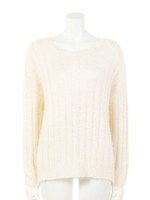 シャギーニットプルオーバー/ホワイト