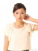 シンプルファーボレロ/ベージュ