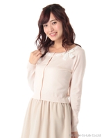 ラッピングリボンショートカーディガン/シロ