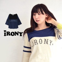 2STAR IRONYロゴプリントフットボールTシャツ
