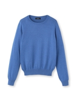 カラークルーネックニット/ブルー(092)