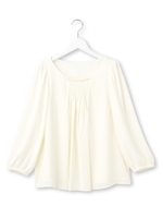 ギャザードレープブラウス/ピンク系(070)