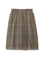 チェック柄プリーツスカート/ブラック(119)