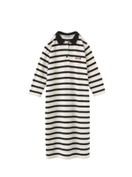 STRIPE RUGGER SHIRT DRESS/BLUE