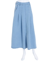 【DUO】 デニムロングSK/アイスブルー