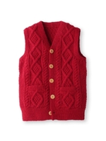 アランニットベスト/ワインレッド(063)