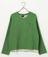 ダブルフェイスVネックニット