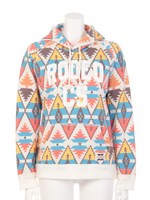 ネイティブ アメリカン柄 パーカー/柄WHT