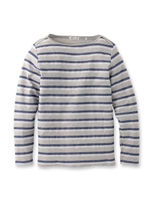 ヘリンボンボーダー長袖カットソー/グレー(312)