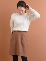 ベルト付コクーンスカート/グレー