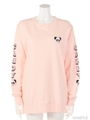 HELLO FRIENDS SWEAT PULLOVER/PINK