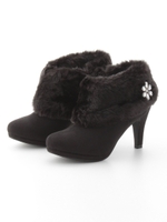 【camille bis RANDA】ファービジューショートブーツ/BLACK