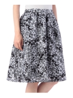 グラデーションドット柄フレアスカート/ブルー(192)