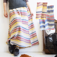 マルチネルボーダー ロングスカート