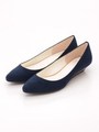 BBC ポインテッドWEGパンプス25/NAVY