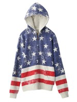 STAR & STRIPES SWEAT HOODIE/ブラック