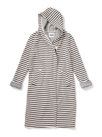 STRIPED ZIP COAT/ホワイト