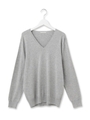 Vネックニットプルオーバー/グレー(012)