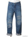 [Balcony and Bed]DAMAGE DENIM PANTS/IND