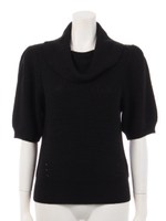 ７Ｇシルケットオフタートル５分袖プルオーバー/オフホワイト