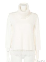 スヌード付レイヤードトップス/サックス