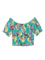 バラ柄オフショル/RED